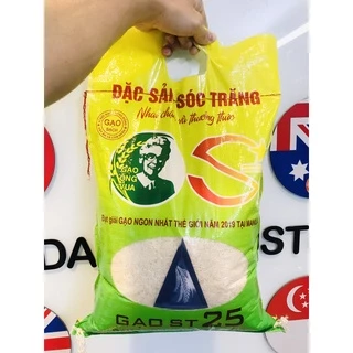 Gạo ST25 Sóc Trăng - Bao Dẻo Thơm (Túi 5kg)