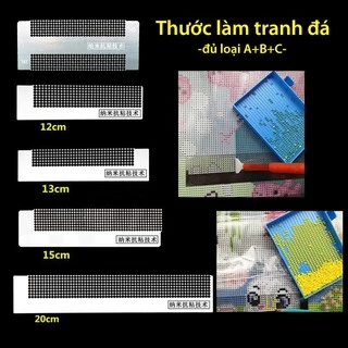 (KHO SỈ) Thước làm tranh đính đá chuyên dụng hỗ trợ dụng cụ tự làm tranh đính đá gồm 240 - 360 lỗ FAMILY86