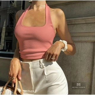 Áo Ống Croptop Hở Lưng Cổ Yếm Nhiều Màu Hợp Thời Trang TTKXA0215