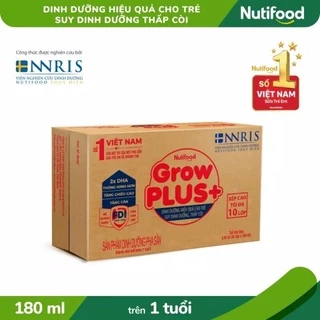 Thùng sữa bột pha sẵn NutiFood Grow Plus + Đỏ 180ml (48 hộp) "GIÁ BÁN ĐÃ TRỪ KHUYẾN MÃI"