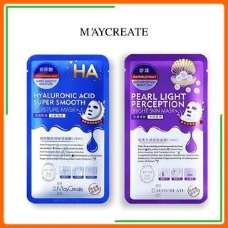 Mặt Nạ Dưỡng Ẩm Dưỡng Trắng Da HA Maycreate Mask Ha 1 miếng Hàng Nội Địa Trung