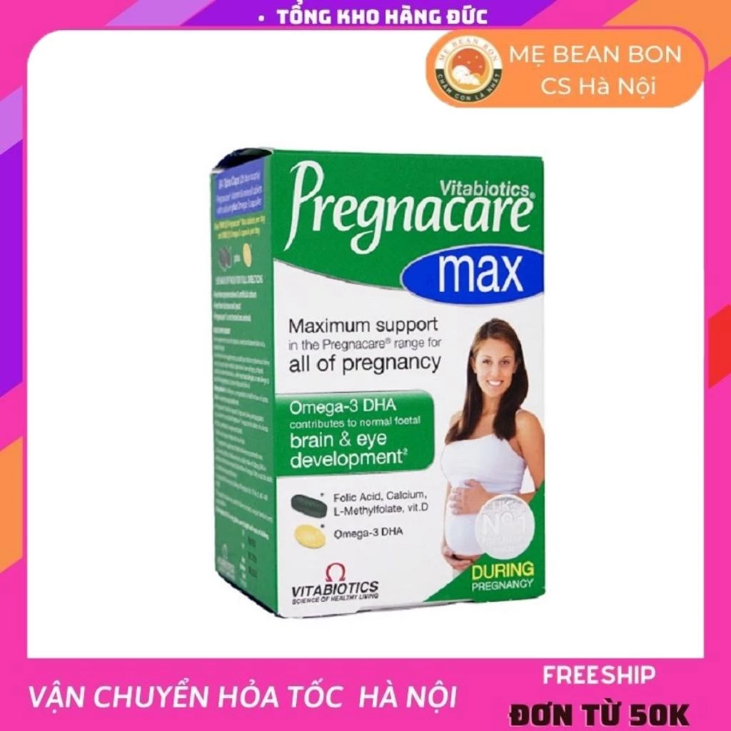 Vitamin tổng hợp cho bà bầu Pregnacare Max Anh 84 viên bổ sung dưỡng chất cho bà bầu, mẹ sau sinh