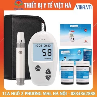 Máy đo đường huyết Sinocare - Safe Accu + 50 que thử + 50 kim lấy máu