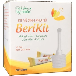 Kit vệ sinh phụ nữ BeriKit kháng khuẩn, kháng nấm, chống viêm, khử mùi - Date mới