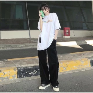 Quần ống rộng Boin store , Quần suông dáng Simple Pants Unisex có from nam/ nữ_hình thật