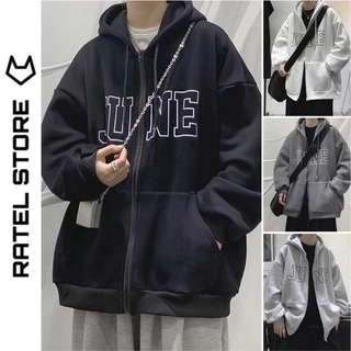 Áo Khoác Local Brand Jacket Hoodie Zip Nỉ Nam Nữ JUNE Unisex Form Rộng