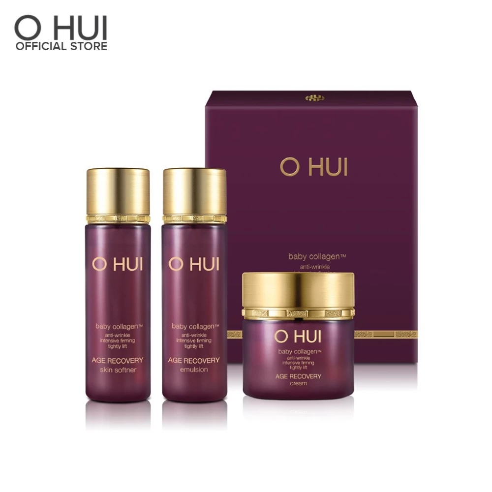 Bộ Chống Lão Hóa Mini 3 Món OHUI Age Recovery 3pcs Set 47ml