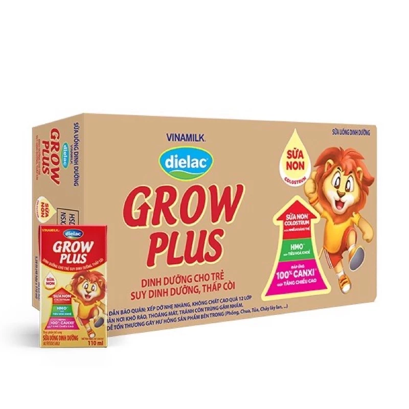 Thùng 48 hộp sữa bột pha sẵn DIELAC GROW PLUS 110ml (Mẫu mới)