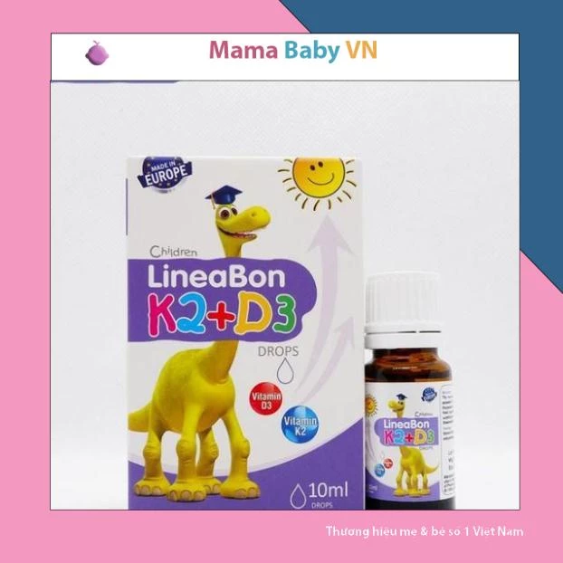 LineaBon K2+D3 - Bổ sung vitamin K2, D3. Tăng cường hấp thu canxi tối đa (Lọ 10ml)