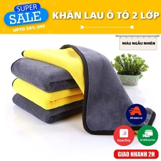 Khăn Lau Xe Hơi Ô Tô 2 Lớp Chuyên Dụng