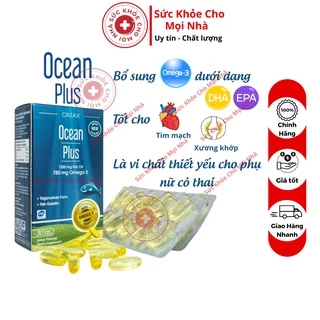 Ocean Plus. Bổ sung Omega3 vi chất thiết yếu tốt cho mắt tim mạch xương khớp hộp 30 viên