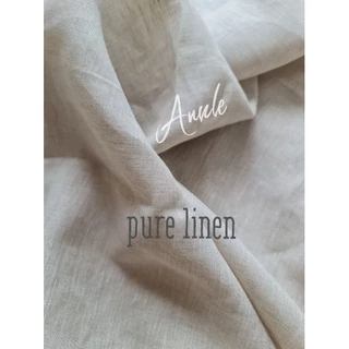 Vải Linen Premium beige - Muối tiêu-100% linen