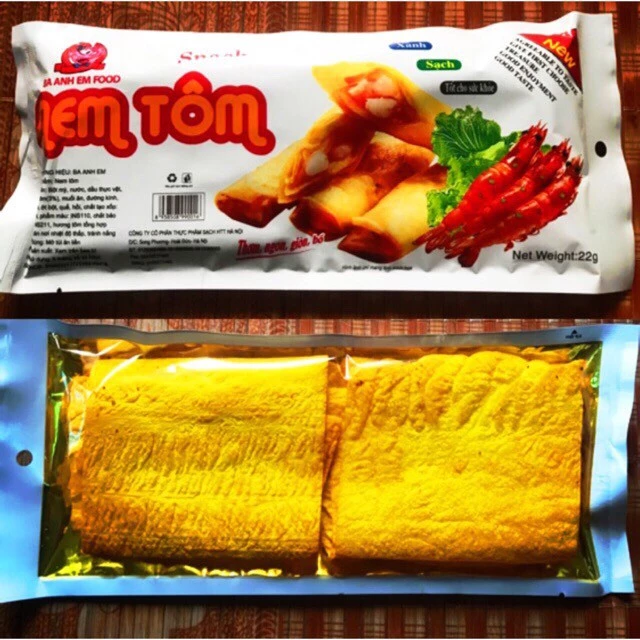 [FREESHIP ĐƠN TỪ 50K ] 10 GÓI Snack Nem Tôm Thơm Cay Siêu Ngon