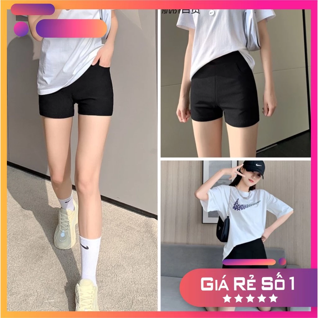 Quần Black Funoff Short - Biker Short Dáng Ngắn Nữ Mùa Hè Năng Động Gia Hân Fashion