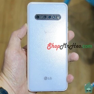 Skin Dán Mặt Sau Lưng Vân 3D LG V60 ThinQ - Carbon, Hình hộp, Nhám, Vân Da