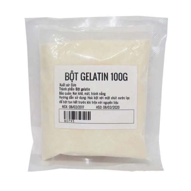 Bột Gelatin 100G ( phụ gia thực phẩm)