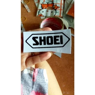 Combo 2 Tem Sticker Decal Shoei Màu Đen Dán Xe Nón Giá Rẻ