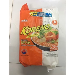 Mì Chay Koreno Jumbo Vị Kim Chi 1 Bịch 10 Gói