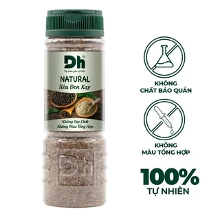 Natural tiêu đen xay 80gr Dh Foods nguyên liệu ướp chế biến thực phẩm tự nhiên