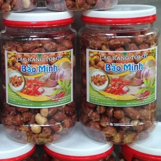 Hộp 250g Đậu phộng rang TỎI ỚT chính hiệu Bảo Minh, nhậu siêu ngon, đặc sản thủ đô Hà Nội