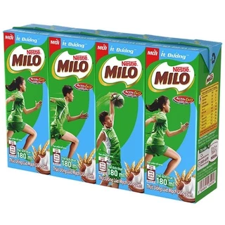 Thức Uống Lúa Mạch Milo 180ml Lốc (4 Hộp) Có Đường / Ít Đường