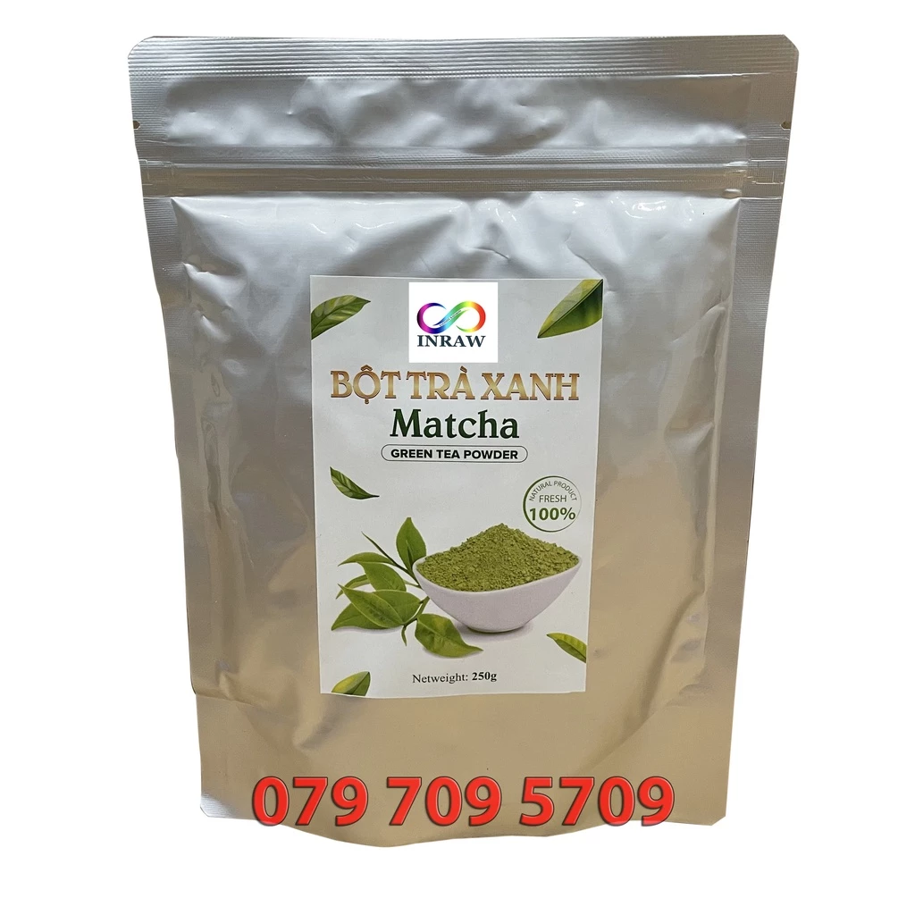 Bột trà xanh matcha nguyên chất (Green Tea Powder) túi 250g/100g/50g