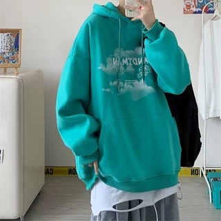 Áo Hoodie Dáng Suông In Họa Tiết Thời Trang Hàn Quốc Cho Nam Nữ