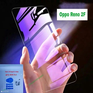 Cường lực Oppo Reno 2F tím chống tia UV hại mắt 9H / 2.5D ( tặng keo mép )