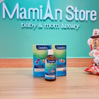 Canxi nước Ostelin Kids Milk Calcium D3 Liquid 90ml dành cho trẻ từ 7 tháng đến 3 tuổi