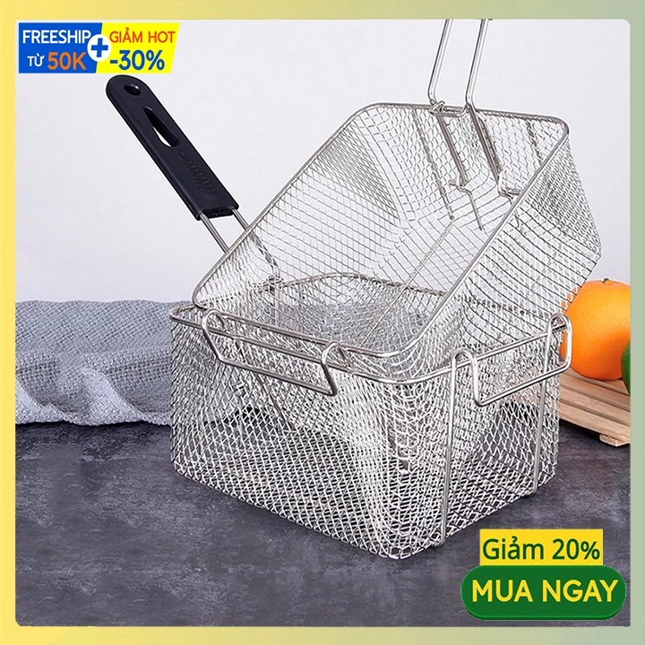 Rổ bếp chiên có độ chịu nhiệt cao, bền bỉ