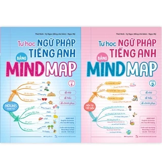 Sách Combo Tự Học Ngữ Pháp Tiếng Anh Bằng Mindmap (Tập 1,2)