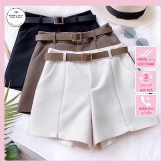 Quần shorts kèm đai lưng