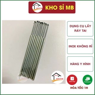 Dụng cụ lấy ráy tai inox, cây ngoáy ráy tai bằng thép không rỉ kho sỉ mb