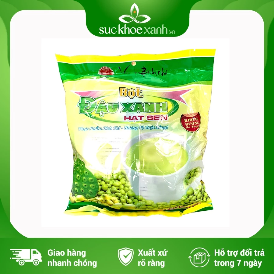 Bột đậu xanh hạt sen không đường Bích Chi 300g