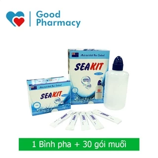 Bộ bình rửa mũi & gói muối pha rửa mũi SeaKit (Muối tinh khiết New Zealand)