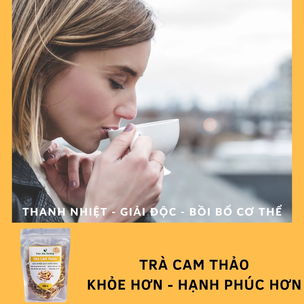 [CHÍNH HÃNG]Cam Thảo Thanh Nhiệt Uống Kèm TRÀ HOA CÚC (Loại Đẹp) 100g