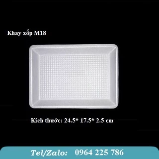 1 bịch 125 cái khay xốp M18 trắng