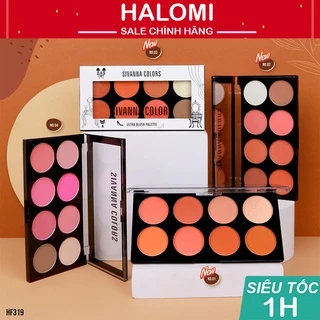 Phấn má hồng Sivanna 8 ô Tạo Khối và Bắt Sáng Sivanna Ultra Brush Palette HF319