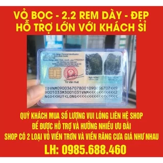 Vỏ bọc căn cước công dân - Trong 2 mặt, có nắp - Dày 2,2 Rem