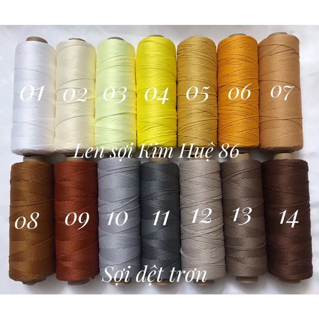 Sợi dệt cotton trơn ( từ màu 01 đến màu 68)