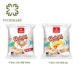 [Toàn quốc] [Gói lẻ] CHÁO YẾN VIFON 2 VỊ: THỊT BẰM VÀ THỊT GÀ – GÓI 50g