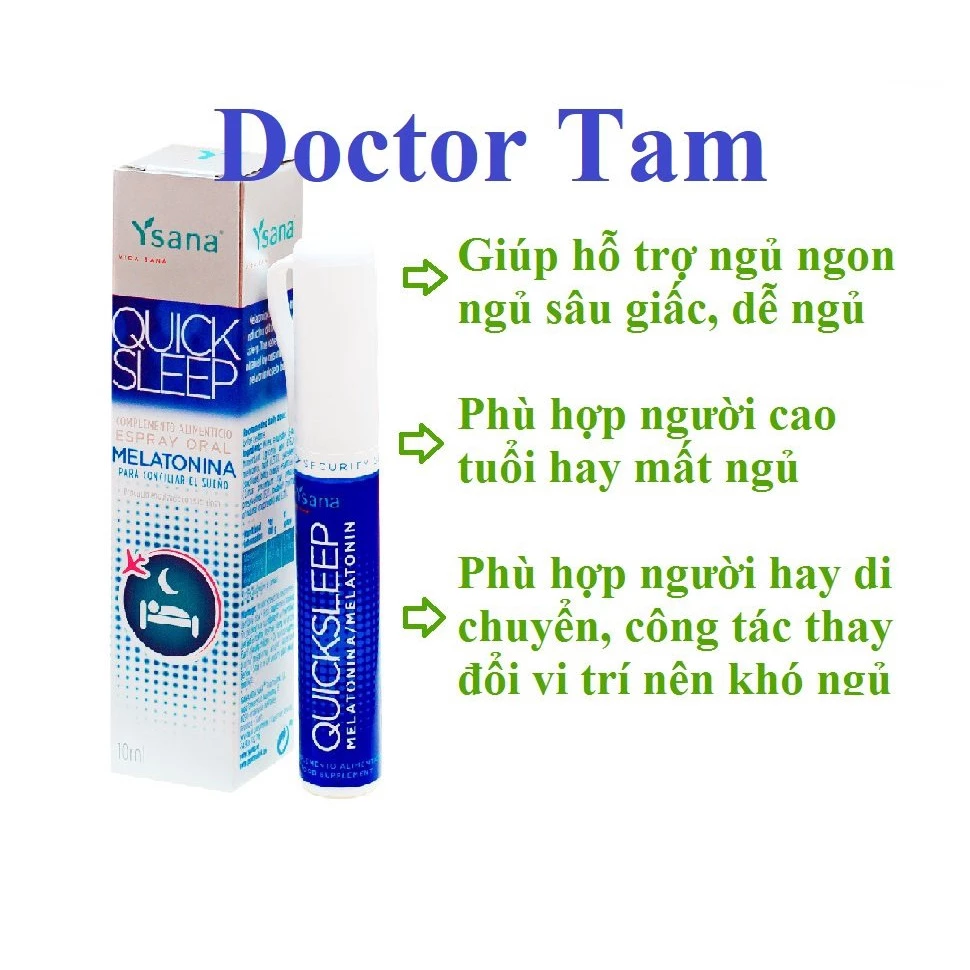 Quick sleep - Melatonin xịt ngủ giúp người mất ngủ vào giấc nhanh, ngủ tự nhiên hoàn toàn không có tác dụng phụ