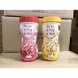 Bánh ăn dặm bi tan Organic Happy Food vị dâu 40g (7M+)