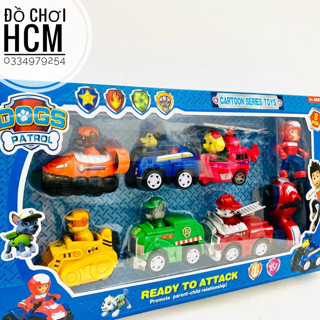 [ĐẸP] Đồ chơi trẻ em biệt đội chó cứu hộ PAW PATROL dành cho bé thích hoạt hình ZumMa, Jay, Sky, Robber, Jacky A9