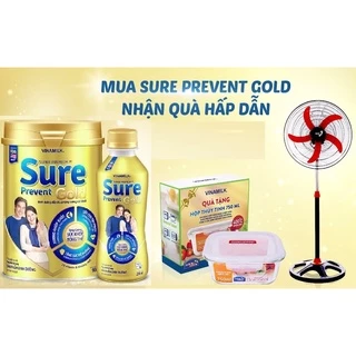 Combo 2 lon/có quà Sữa bột Vinamilk Sure Prevent 900g (Mẫu Mới Gold)