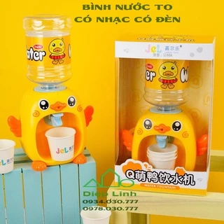 bình nước cho bé  Đồ chơi máy rót nước mini siêu dễ thương hình chú vịt vàng