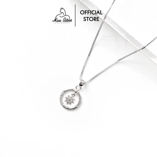 Dây chuyền bạc nữ Miuu Silver mặt tròn dáng dropping Lizzie Necklace