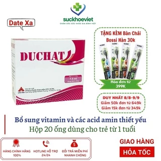 Duchat tăng cường vitamin và acid amin Hộp 20 ống