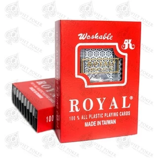 Bài tây Đài Loan Royal  bằng nhựa cao cấp không thắm nước - Bài 52 lá Made in Taiwan - 1 Bộ