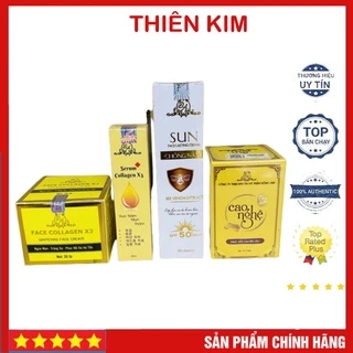 Combo Đẹp Da Gồm Serum X3 + Kem Face  X3 + Chống Nắng + Cao Nghệ Mỹ Phẩm Đông Anh